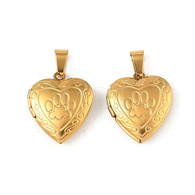 316 Stainless Steel Locket Pendants STAS-K321-24G-1