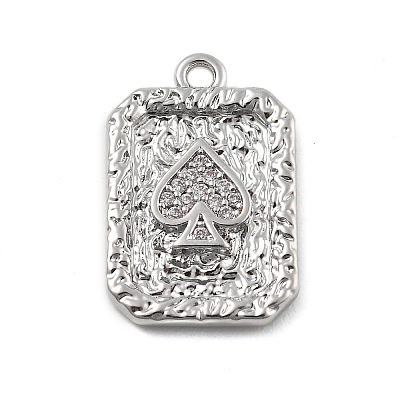 Brass Micro Pave Cubic Zirconia Pendants KK-D283-30P-03-1