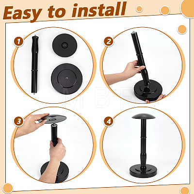 Plastic & Alloy Dome Shaped Stem Hat Rack AJEW-WH0871-03B-1