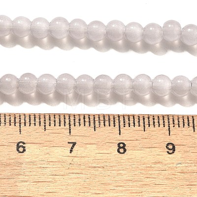 Baking Painted Imitation Jade Glass Round Bead Strands DGLA-Q021-4mm-43-1