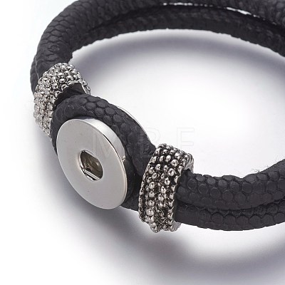 PU Leather Snap Bracelet Making AJEW-R023-01-1