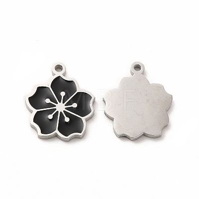 304 Stainless Steel Enamel Charms STAS-F291-06P-01-1