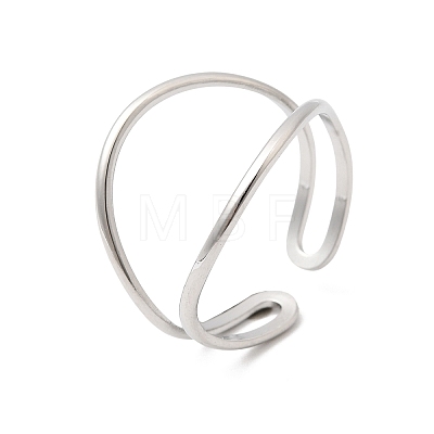 304 Stainless Steel Cuff Open Rings RJEW-P188-02F-P-1