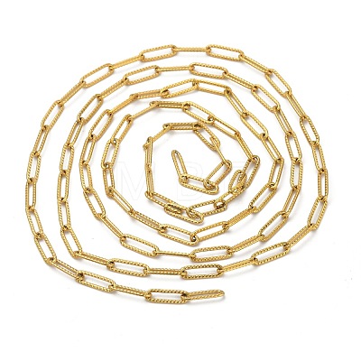 Brass & Stainless Steel Paperclip Chains CHS-XCP0001-05-1
