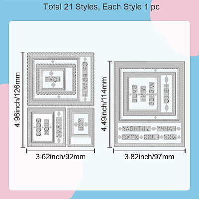 Carbon Steel Cutting Dies Stencils DIY-WH0309-1875-1