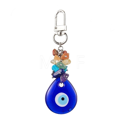 Evil Eye Blue Glass Pendant Decooration HJEW-JM01967-01-1