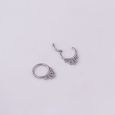 316L Stainless Steel Spider Web Hoop Nose Rings WG66A6F-01-1