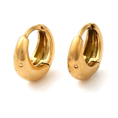 Real 18K Gold Plated 304 Stainless Stee Hoop Earrings EJEW-U009-02G-01-1