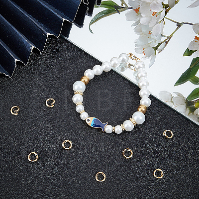 50Pcs Brass Open Jump Rings KK-BBC0027-90A-1
