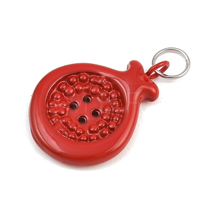 Button 304 Stainless Steel Enamel Pendants SA-CBAE390-01B-1
