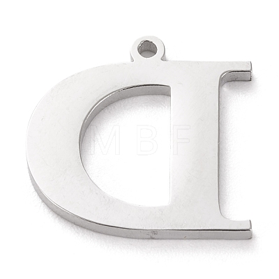 Tarnish Resistant 304 Stainless Steel Letter Pendant Rhinestone Settings STAS-J028-01D-1