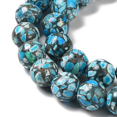 Synthetic Gemstone Dyed Beads Strands G-P507-03B-10-1