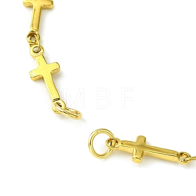 304 Stainless Steel Cross Link Chains Bracelet Making AJEW-TA00006-1