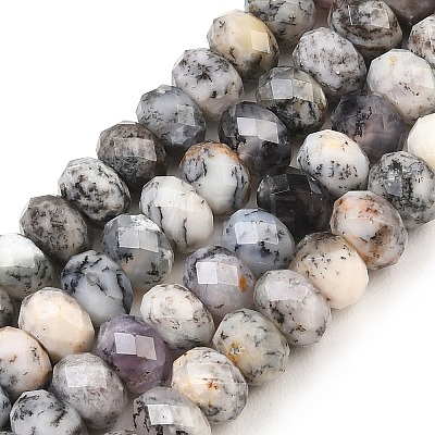 Natural  Black African Opal Beads Strands G-C259-A52-5x8mm-1