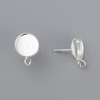 304 Stainless Steel Stud Earring Settings STAS-H380-A-13S-1
