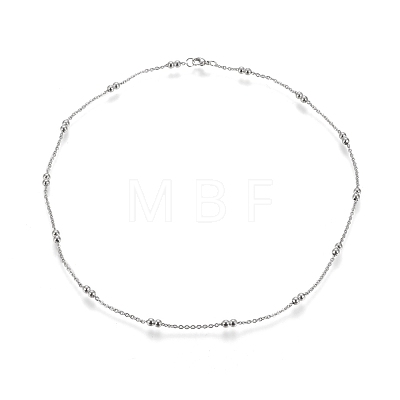 304 Stainless Steel Cable Chain Necklaces NJEW-M183-06P-1