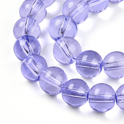 Baking Paint Transparent Glass Beads Strands DGLA-N006-8mm-06-1