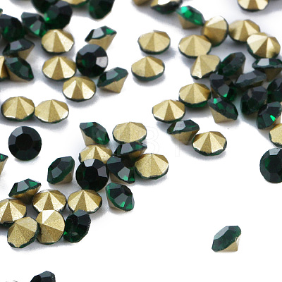 Pointed Back Glass Rhinestone Cabochons RGLA-C003-01A-05-1