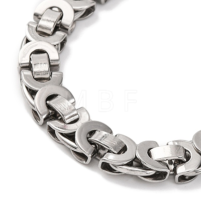 201 Stainless Steel Byzantine Chain Necklace NJEW-F222-30P-1