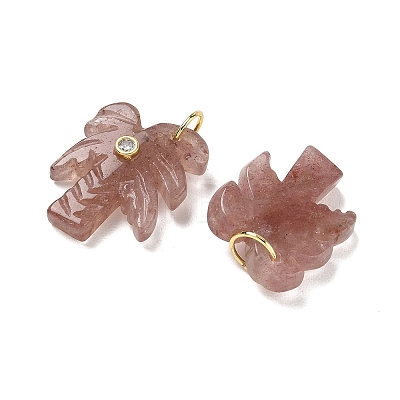 Natural Strawberry Quartz Carved Pendants GG-CBA67BD-02G-H-1