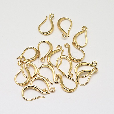 Brass Earring Hooks X-KK-L137-02G-NR-1