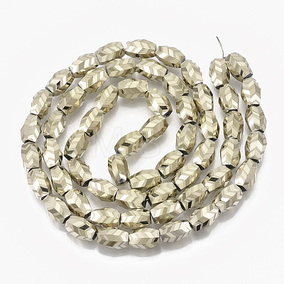 Electroplate Glass Beads Strands EGLA-T018-02-B03-1