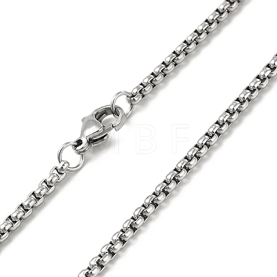 Non-Tarnish Stainless Steel Virgin Mary Pendant Necklace with Box Chains for Women LS-NJEW-E066-01P-1