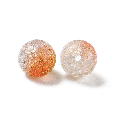 Transparent Crackle Glass Beads GLAA-P029-02-1