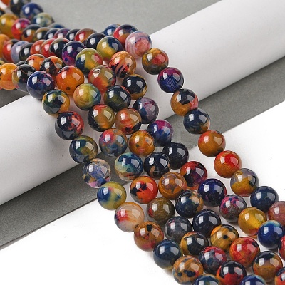 Natural Agate Bead Strands G-C116-B01-01-1