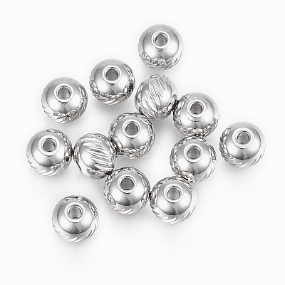 304 Stainless Steel Beads X-STAS-G154-36-6mm-1
