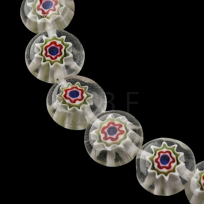 Handmade Millefiori Lampwork Beads Strands LAMP-G164-04M-1