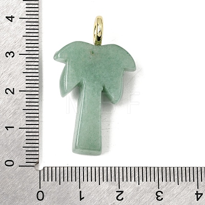 Natural Green Aventurine Carved Pendants X-G-C282-04E-1