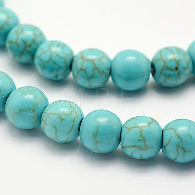 Synthetic Turquoise Beads Strands TURQ-F007-01B-8mm-1