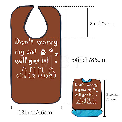 Washable Canvas Adult Bibs for Eating AJEW-WH0327-008-1