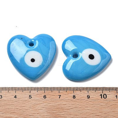 Handmade Evil Eye Lampwork Pendants LAMP-F035-11E-1