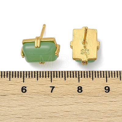 Brass Stud Earrings KK-F358-03G-02-1