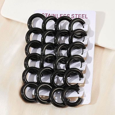 202 Stainless Steel Polishing Hoop Earrings EJEW-M106-02EB-04-1