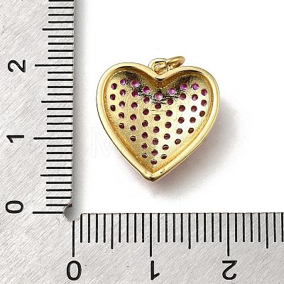 Brass Micro Pave Cubic Zirconia Pendants KK-C090-42G-04-1