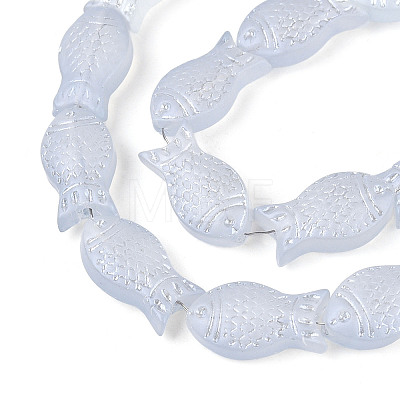 Frosted Glass Beads Strands GLAA-T023-40C-03-1