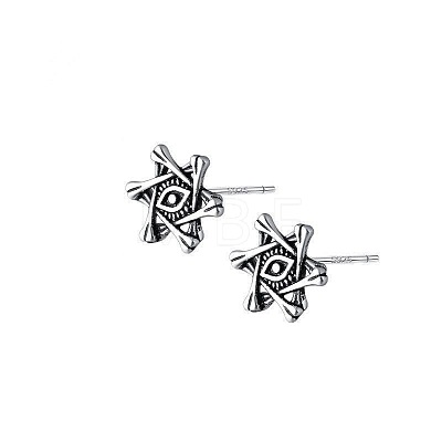 Brass Stud Earrings for Men WG7D598-01-1