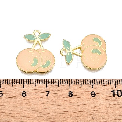 Light Gold Plated Alloy Enamel Pendants PALLOY-N176-25C-RS-1