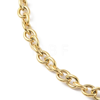 Ion Plating(IP) 304 Stainless Steel Cable Chain Bracelets for Men Women BJEW-M293-04G-1