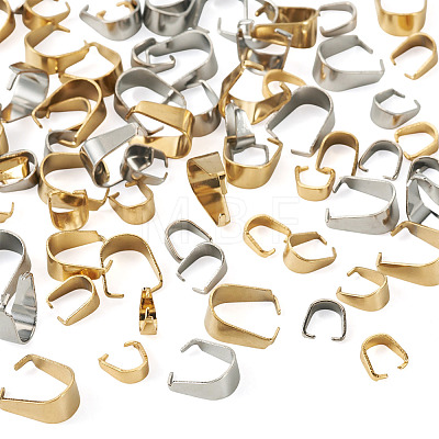 80Pcs 8 Styles 304 Stainless Steel Snap On Bails STAS-TA0006-24-1
