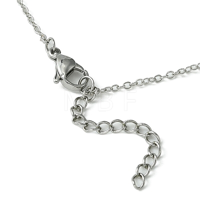 201 Stainless Steel Interlocking Heart Pendant Necklace NJEW-JN04524-1