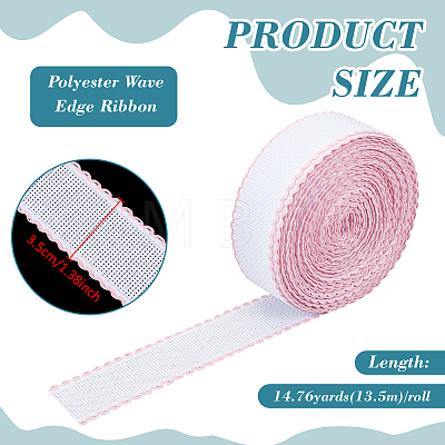 13.5M Polyester Wave Edge Ribbon OCOR-BC0009-71C-1