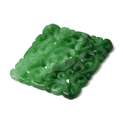 Natural Myanmar Jade Dyed Connector Charms G-Z162-18B-1