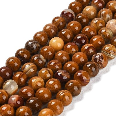 Natural Wood Lace Stone Beads Strands G-B128-A04-02-1