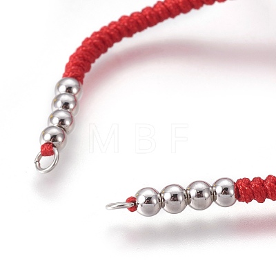 Nylon Cord Braided Bead Bracelets Making BJEW-F360-FP18-1