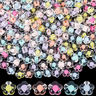 200Pcs Transparent Acrylic Beads OACR-PA0001-93-1