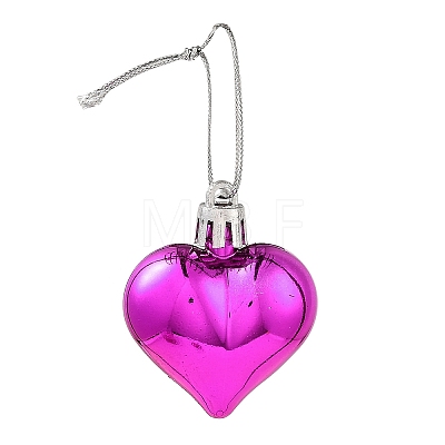 Valentine's Day Electroplate Plastic Heart Pendants Decorations KY-D020-02E-1